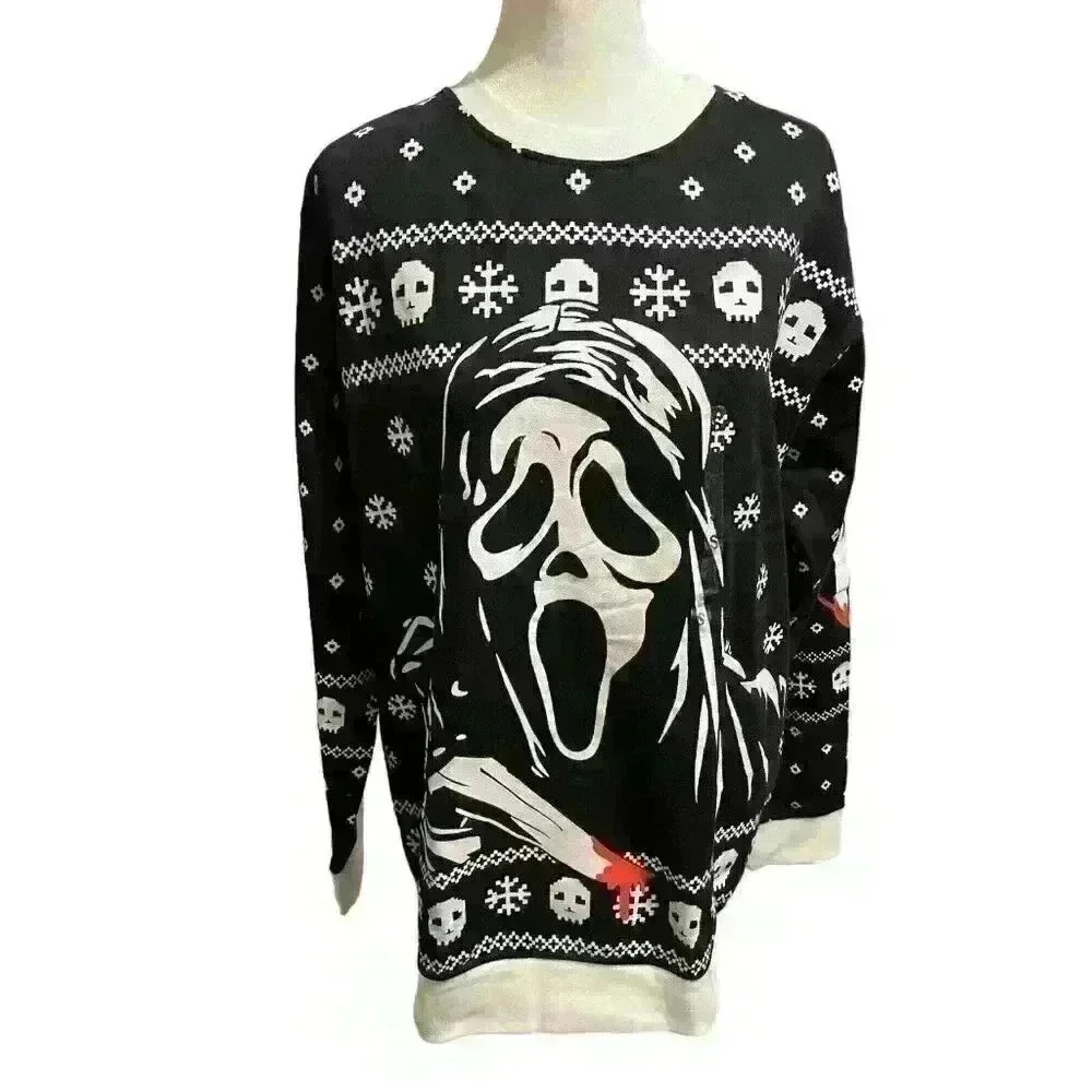 NWT Men's Small Ghostface The Icon of Halloween Long Sleeve Shirt